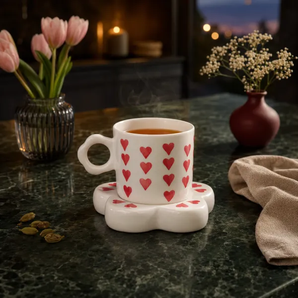 "Flora" Scalloped Studio Cup & Saucer Set