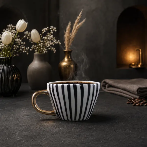 Gilded Stripe Artisan Teacup