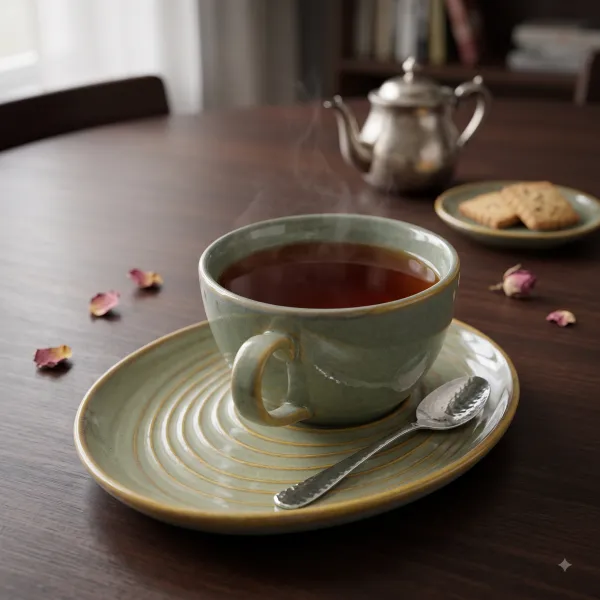"Sage Horizon" Ceramic Wide-Mouth Tea Set