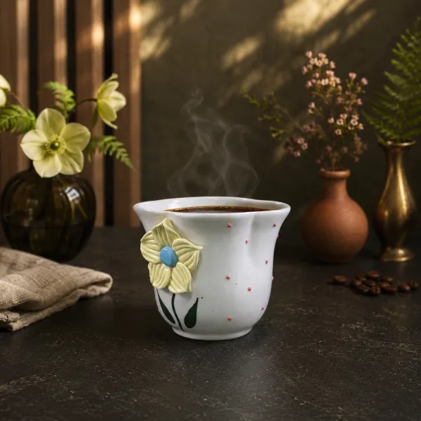 "Meadow Bloom" Artisan Flared Mug