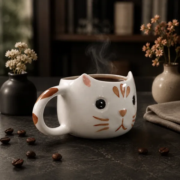 "Whiskered Charm" Artisan Mug