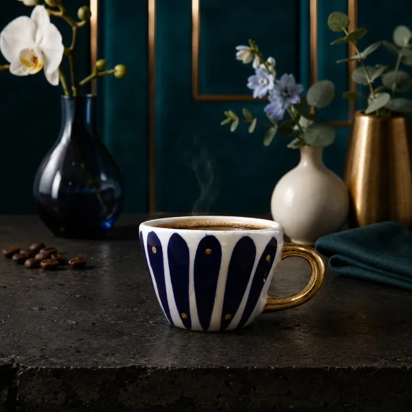 Midnight Petal Artisan Teacup hover