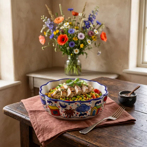 Artisan Folk-Art Hand-Painted Bowl Collection
