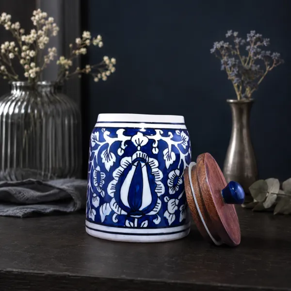 Hand-Painted Storage Jar