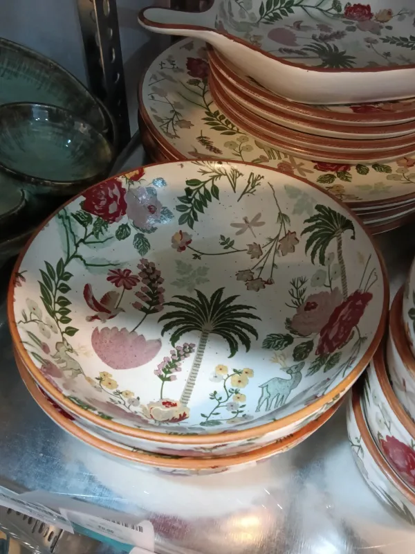 "Botanical Eden" Ceramic Serving Bowl