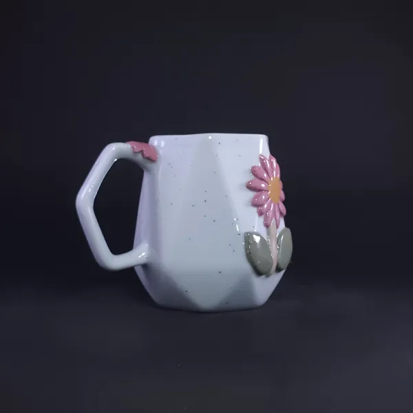 Floral Facet Artisan Mug hover