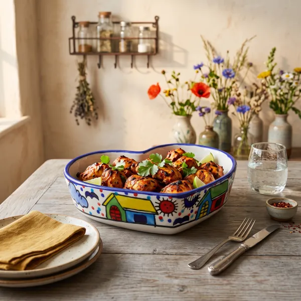 Artisan Folk-Art Hand-Painted Bowl Collection hover