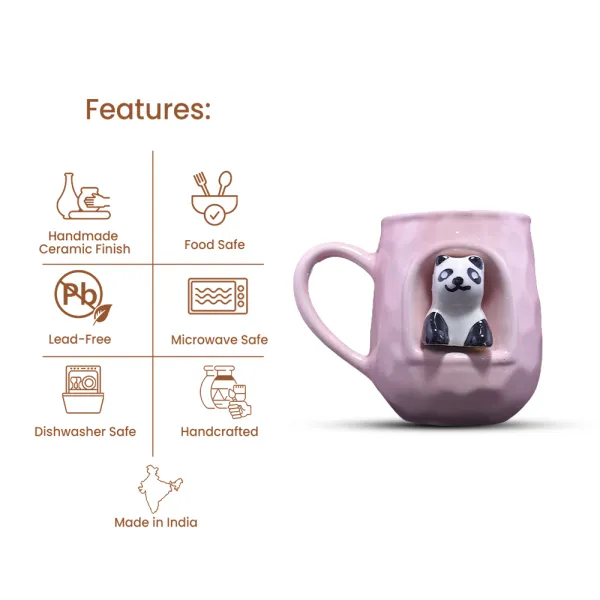 "Blush Panda Nook" Artisan Mug hover