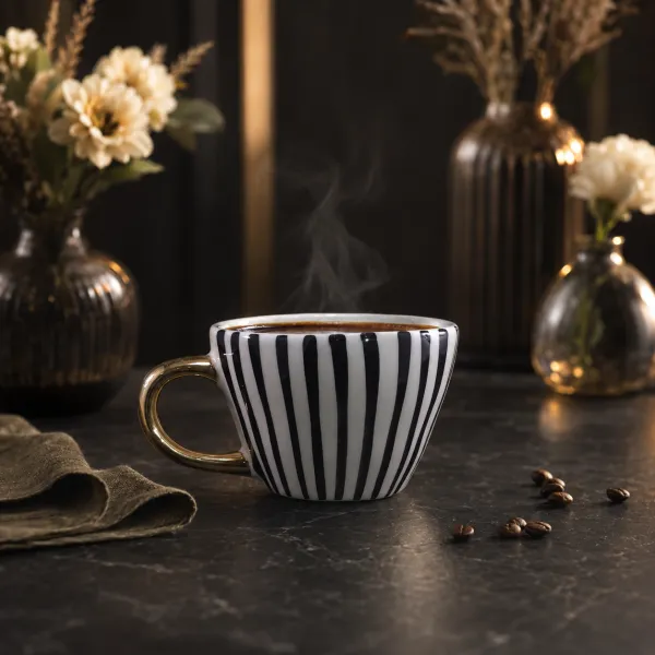 Gilded Stripe Artisan Teacup hover