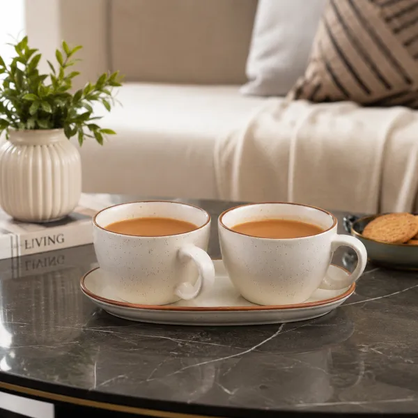 "Ivory Speckle" Ceramic Duo Set hover