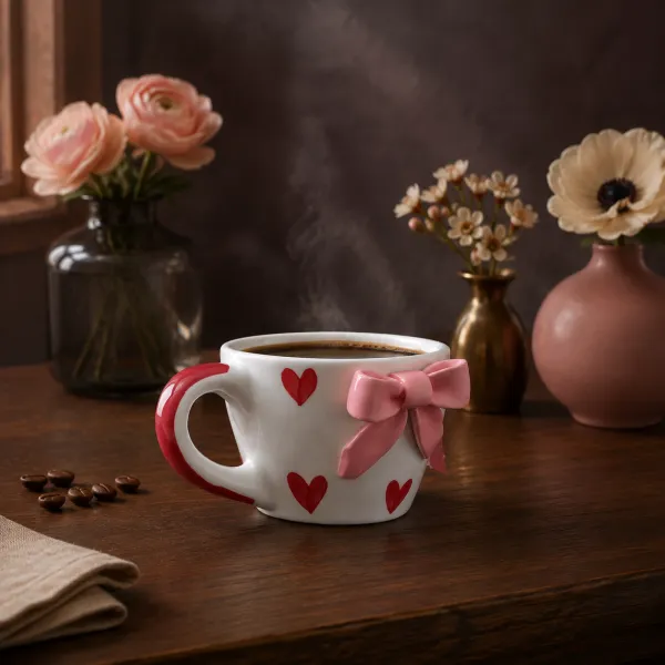"Heartfelt Bow" Artisan Keepsake Mug