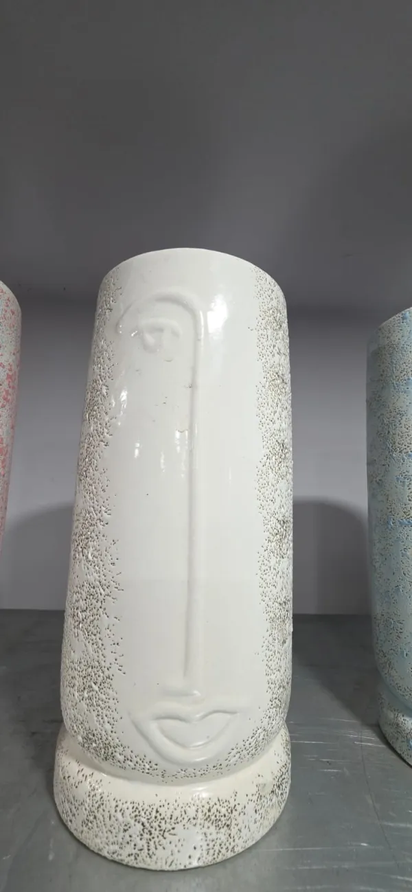 "Mudra" Minimalist Abstract Face Pillar Vase hover