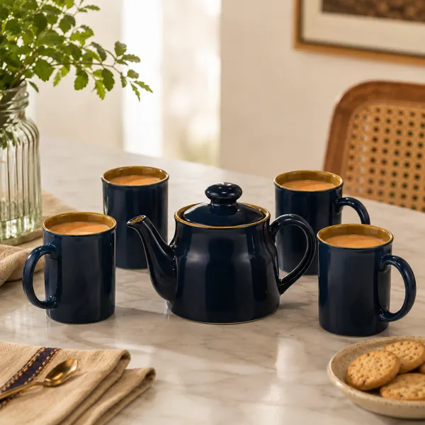 "Midnight Hues" 5-Piece Tea Service