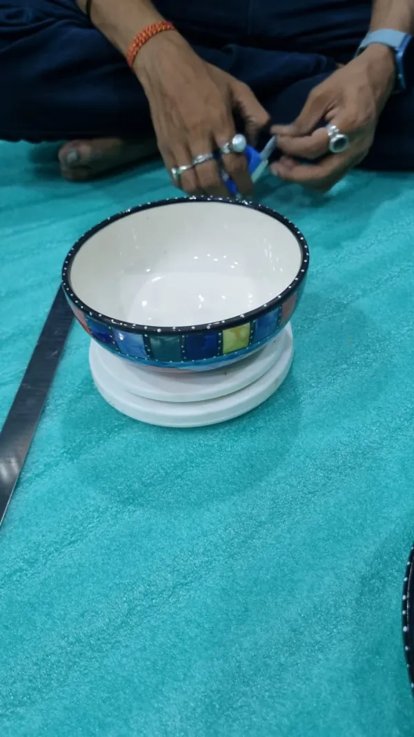 "Mosaic Artisan" Compact Serving Bowl