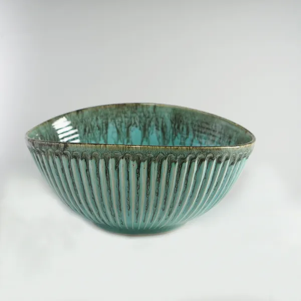 "Lagoon" Oval Serving Bowl hover
