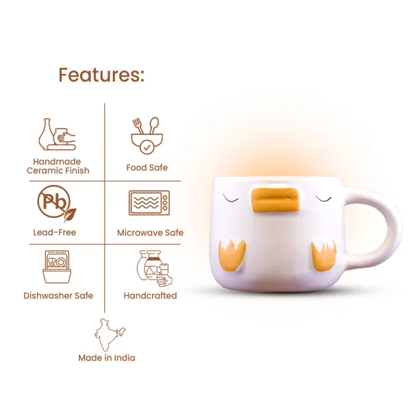 Sleepy Duckling Artisan Mug hover