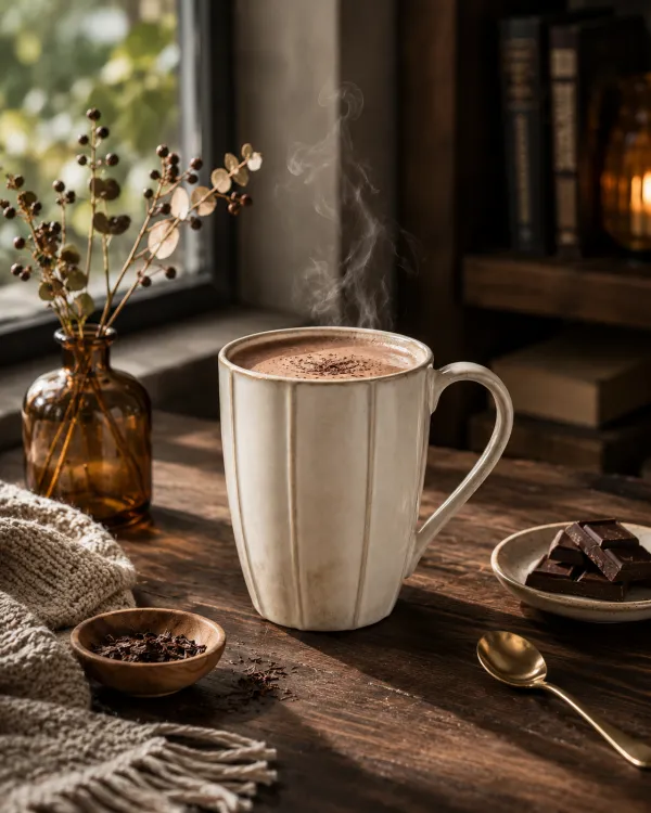 "Vintage Flute" Ribbed Ceramic Mug hover