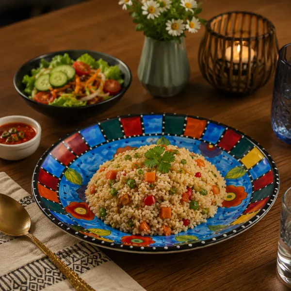 "Mosaic Meadow" Artisan Serving Platter