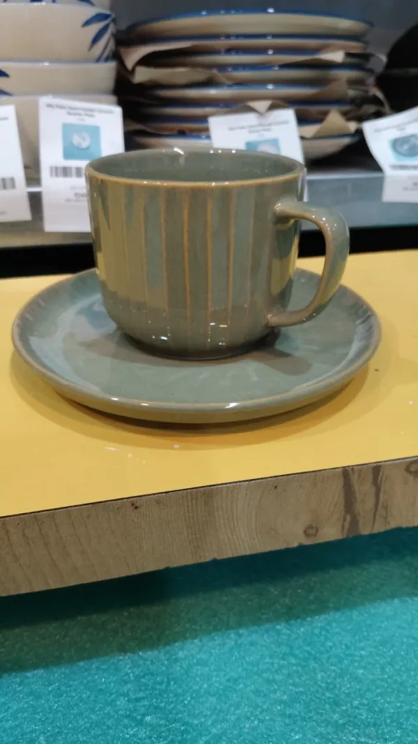 Mosaic Meadow Artisan Cup & Saucer Set