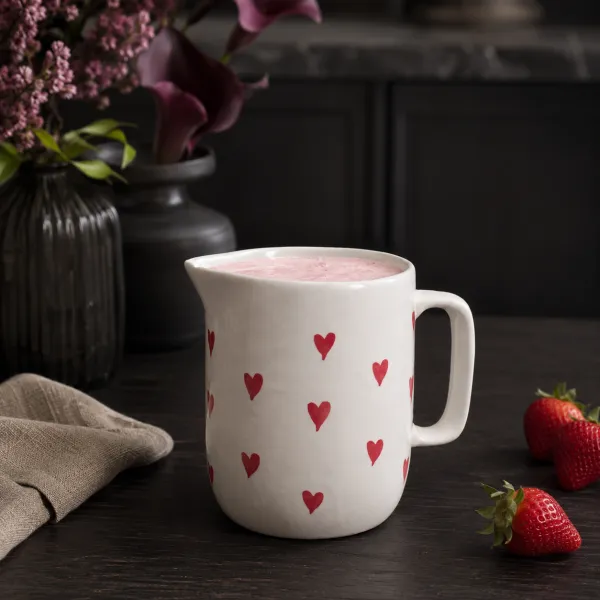 "Dil-Se" Hand-Painted Ceramic Creamer & Milk Pitcher (500ml)
