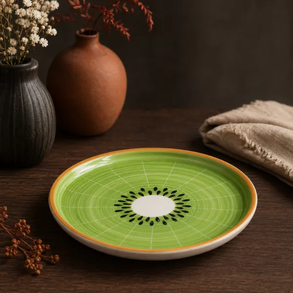 "Vivid Accents" Hand-Painted Ceramic Side Plates (20cm) hover