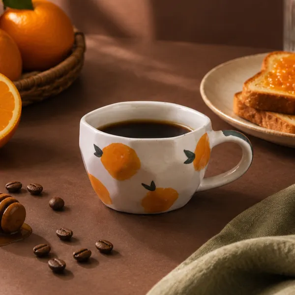 Faceted Citrus Artisan Cup